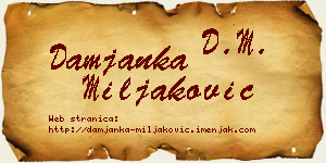 Damjanka Miljaković vizit kartica